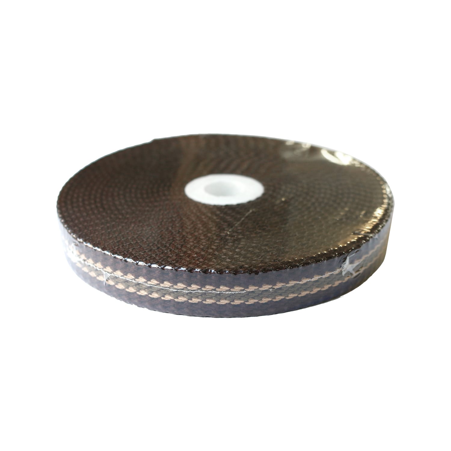 日本紐釦貿易 プレッピーテープ ライン入り ブラウン×カーキ 幅15mm 5m巻 PR1500-159 (ご注文単位1束)【直送品】