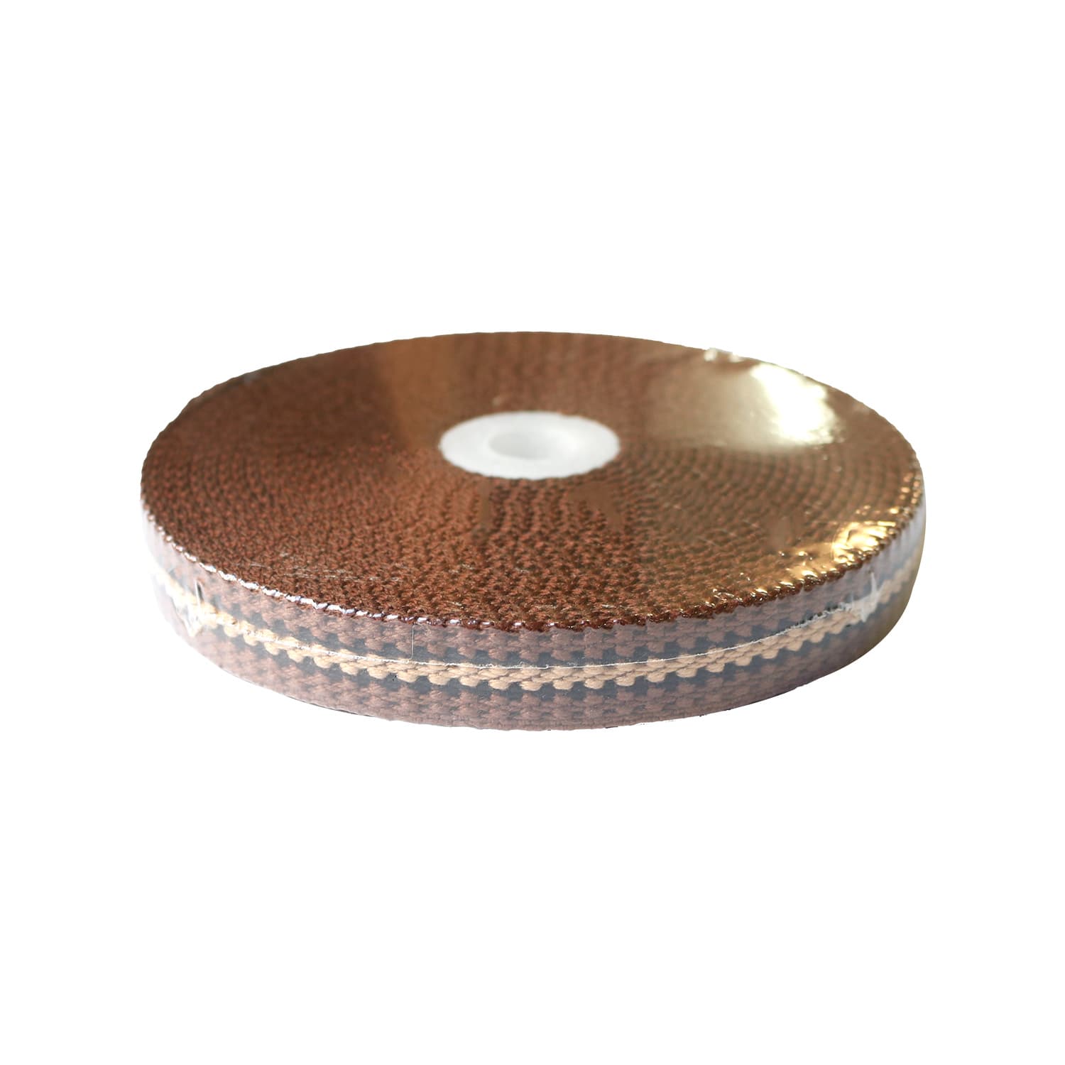 日本紐釦貿易 プレッピーテープ ライン入り カーキ×ベージュ 幅15mm 5m巻 PR1500-163 (ご注文単位1束)【直送品】