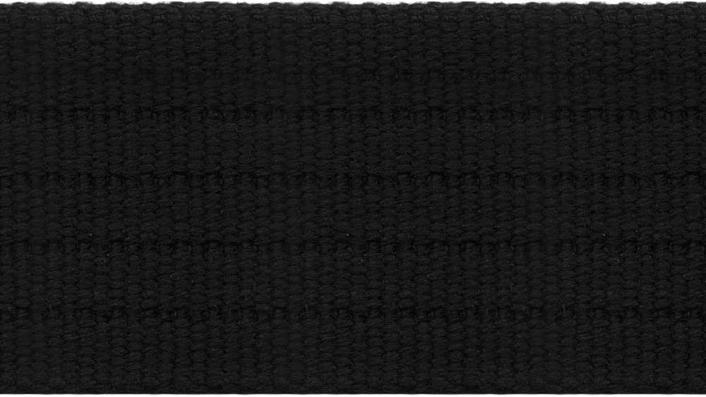 日本紐釦貿易 平コールテープ 38mm幅×5m巻 ブラック HC1380-5M-536 （ご注文単位1巻）【直送品】