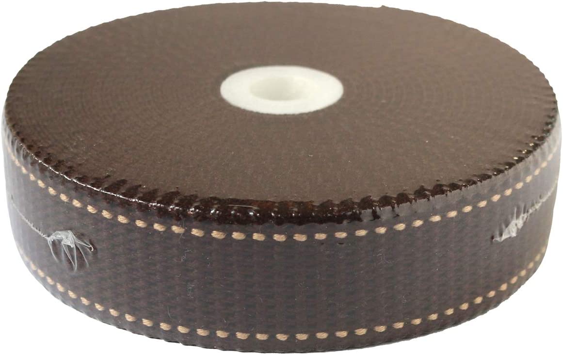 日本紐釦貿易 プレッピーテープ ステッチ こげ茶 幅30mm 5m巻 PR3500-323 （ご注文単位1巻）【直送品】