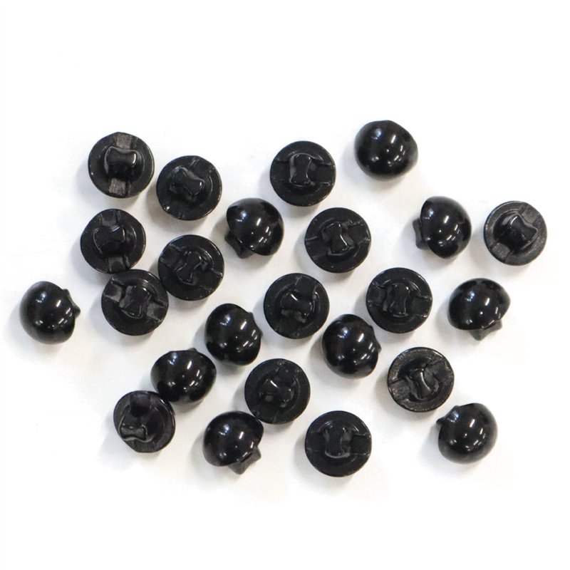 日本紐釦貿易(Nippon Chuko) 目玉ボタン 裏穴 黒 6mm 黒 24個 CE141 1袋（ご注文単位1袋）【直送品】