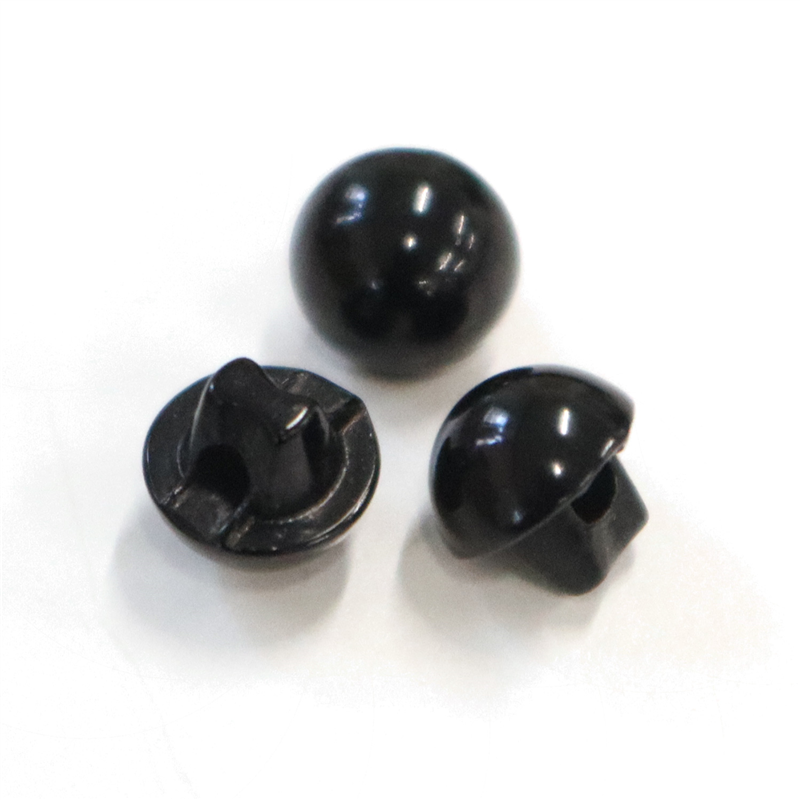 日本紐釦貿易(Nippon Chuko) 目玉ボタン 裏穴 黒 6mm 黒 24個 CE141 1袋（ご注文単位1袋）【直送品】