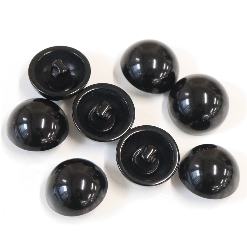 日本紐釦貿易(Nippon Chuko) 目玉ボタン 裏穴 黒 18mm 黒 8個 CE147 1袋（ご注文単位1袋）【直送品】