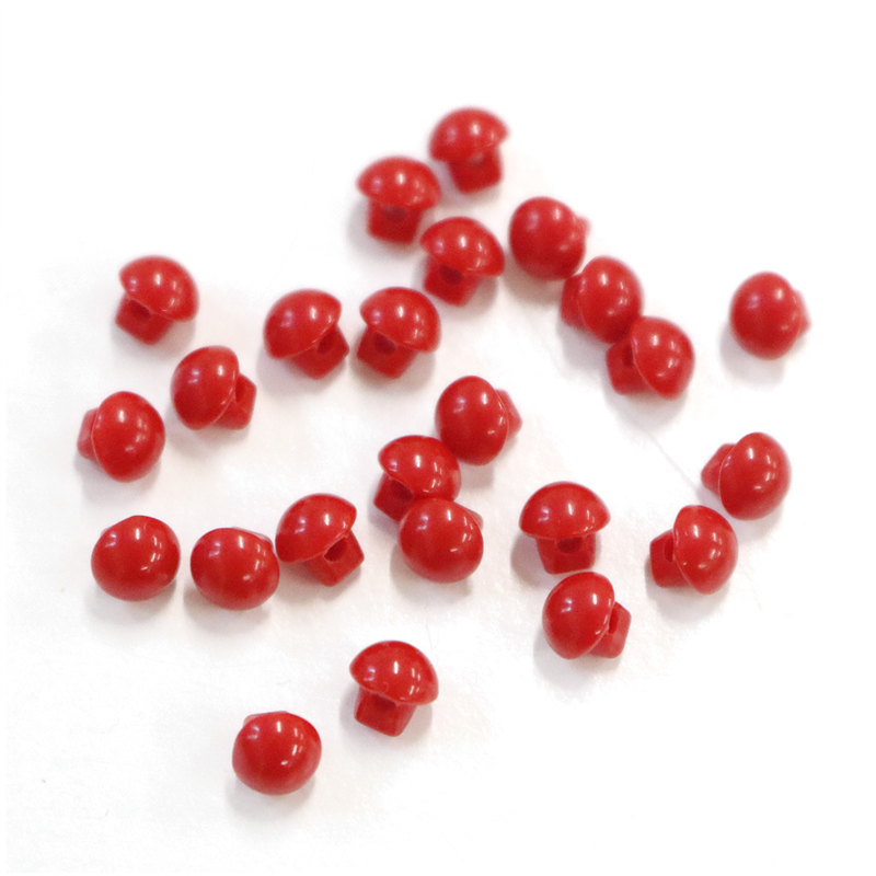 日本紐釦貿易(Nippon Chuko) 目玉ボタン 裏穴 赤 4mm 赤 24個 CE160 1袋（ご注文単位1袋）【直送品】