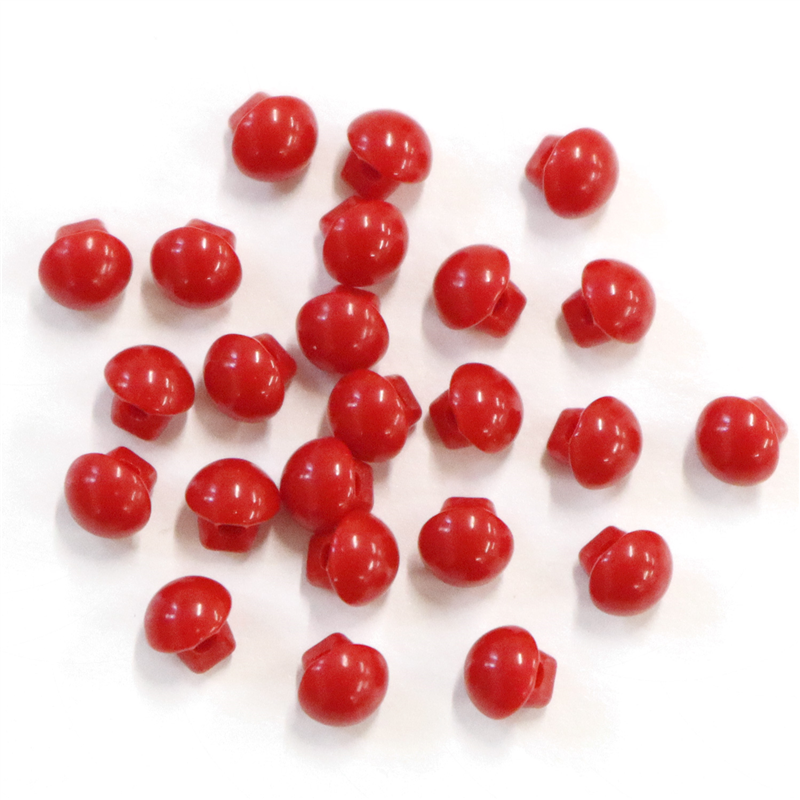 日本紐釦貿易(Nippon Chuko) 目玉ボタン 裏穴 赤 6mm 赤 24個 CE161 1袋（ご注文単位1袋）【直送品】