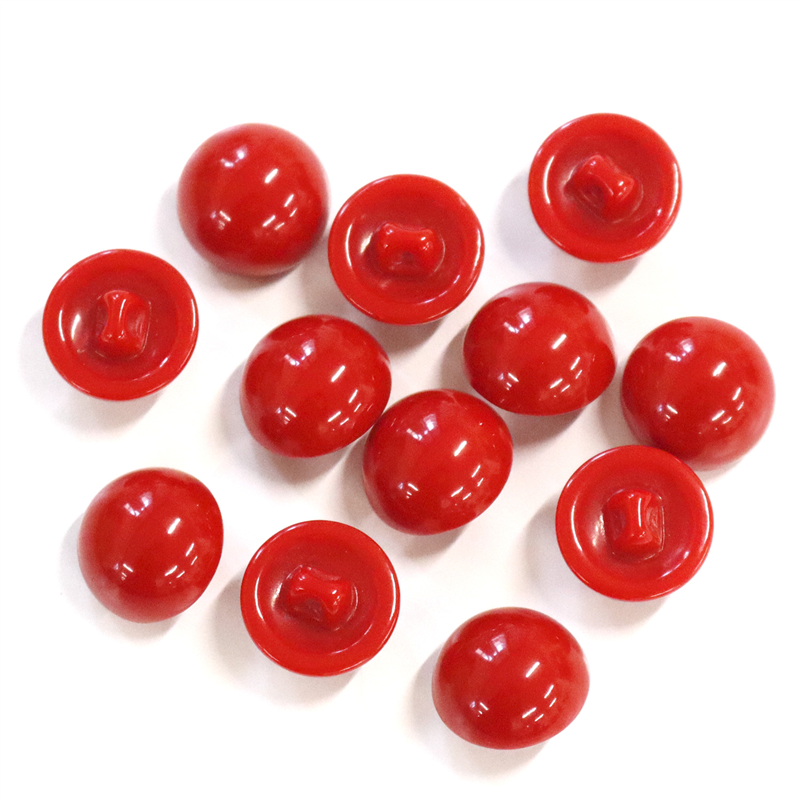 日本紐釦貿易(Nippon Chuko) 目玉ボタン 裏穴 赤 13mm 赤 12個 CE165 1袋（ご注文単位1袋）【直送品】