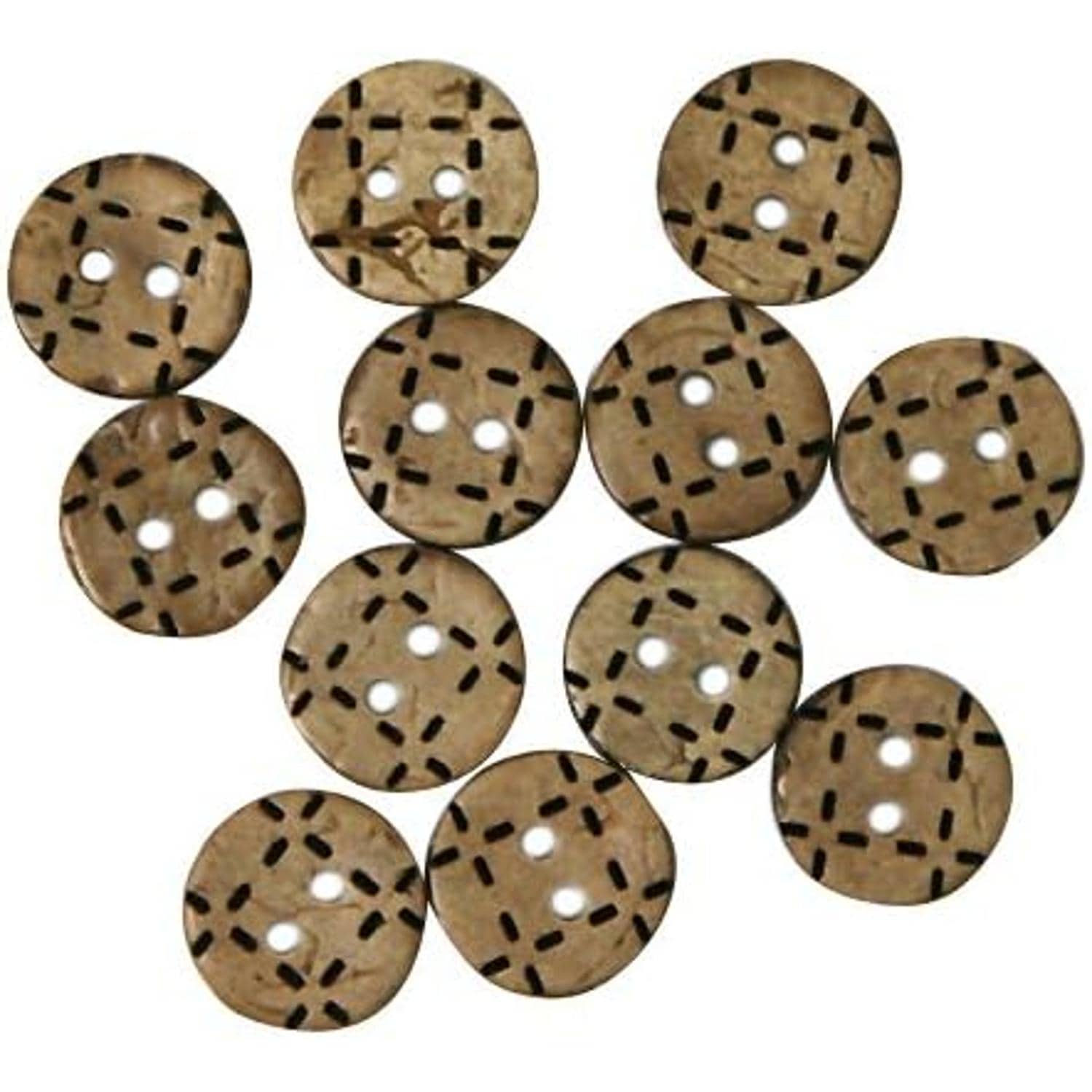 日本紐釦貿易 ハワイアンボタン φ11.5mm 12個入 CG909 （ご注文単位1枚）【直送品】