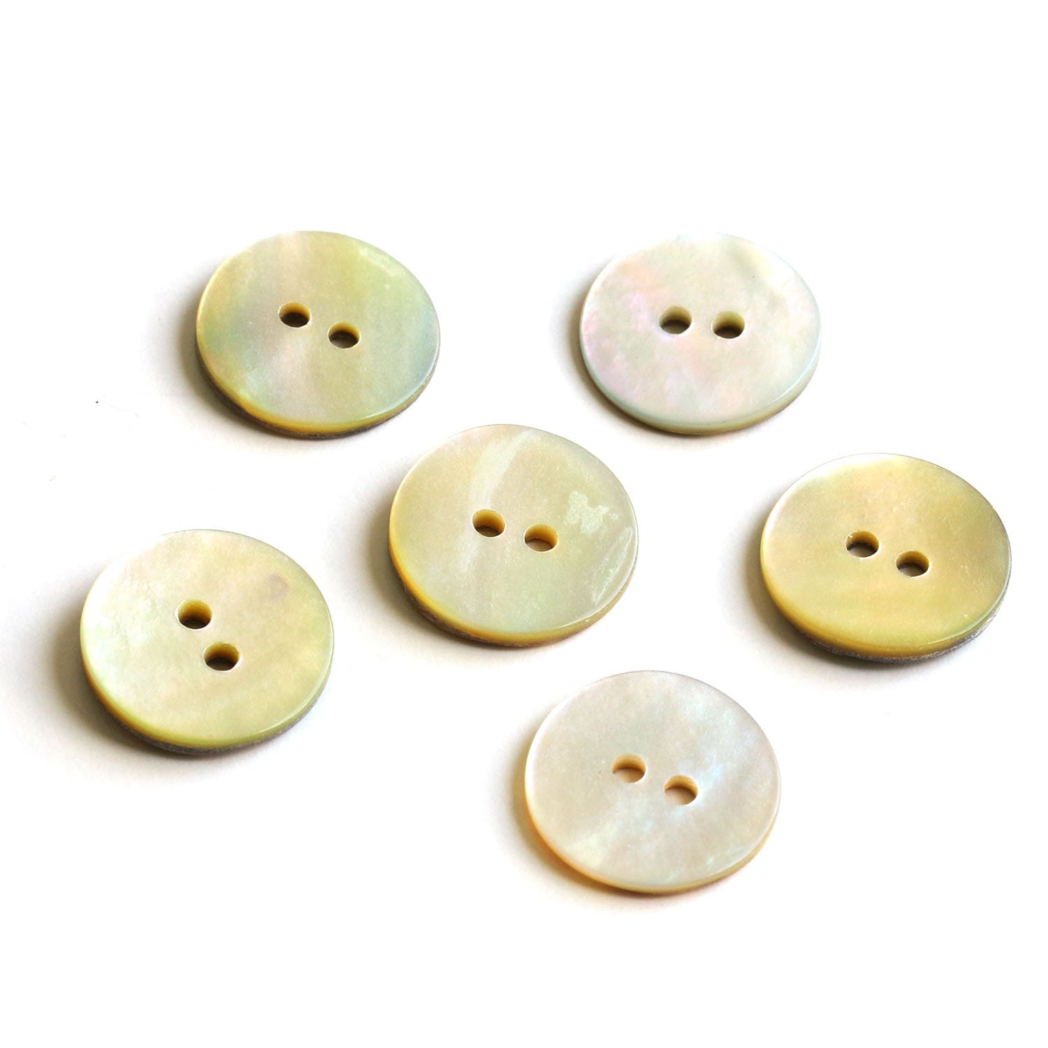 日本紐釦貿易 天然貝ボタン 6個入 径15mm CG1389 （ご注文単位1束）【直送品】