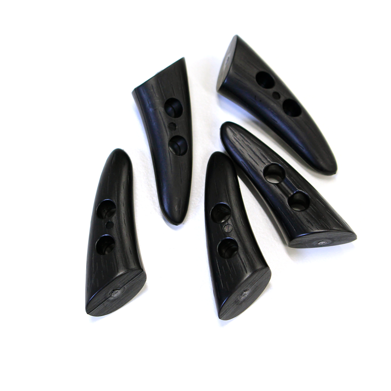 日本紐釦貿易(Nippon Chuko) ダッフルボタン 40mm 5個 黒 黒 WD12-40B 1袋（ご注文単位1袋）【直送品】