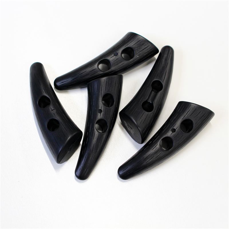 日本紐釦貿易(Nippon Chuko) ダッフルボタン 60mm 5個 黒 黒 WD12-60B 1袋（ご注文単位1袋）【直送品】