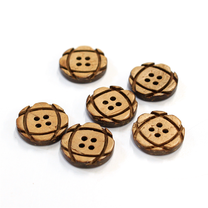 日本紐釦貿易(Nippon Chuko) ナチュラルボタン 15mm 6個 CG954 1袋（ご注文単位1袋）【直送品】