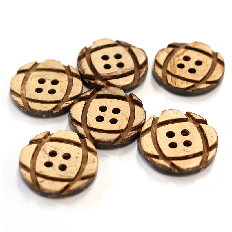 日本紐釦貿易(Nippon Chuko) ナチュラルボタン 18mm 6個 CG955 1袋（ご注文単位1袋）【直送品】