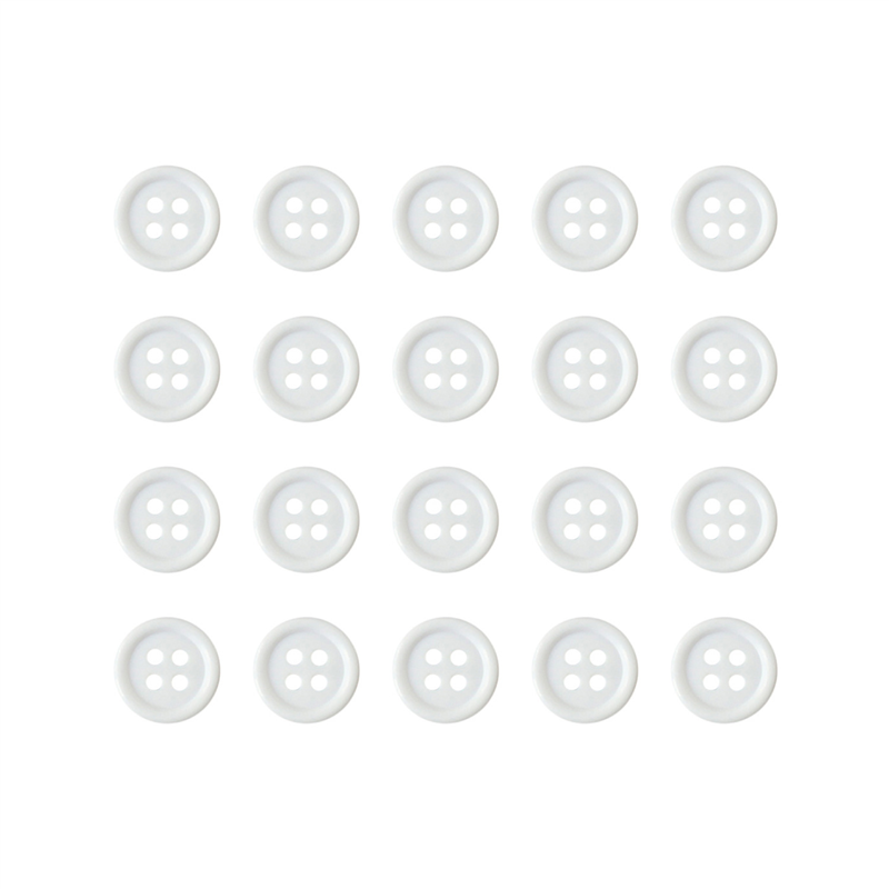 日本紐釦貿易(Nippon Chuko) カラーボタン 10mm 20個 白 CG1700-10-01 1袋(ご注文単位1袋)【直送品】