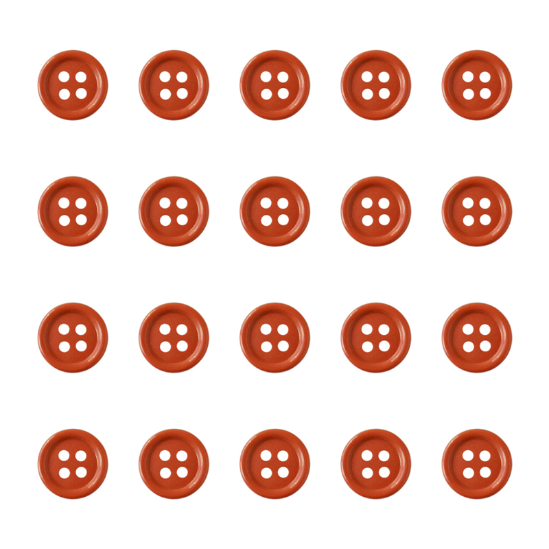 日本紐釦貿易(Nippon Chuko) カラーボタン 10mm 20個 茶色 CG1700-10-12 1袋（ご注文単位1袋）【直送品】