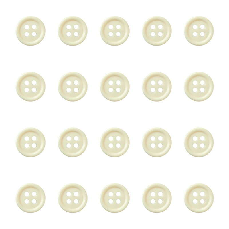 日本紐釦貿易(Nippon Chuko) カラーボタン 10mm 20個 クリーム CG1700-10-31 1袋（ご注文単位1袋）【直送品】
