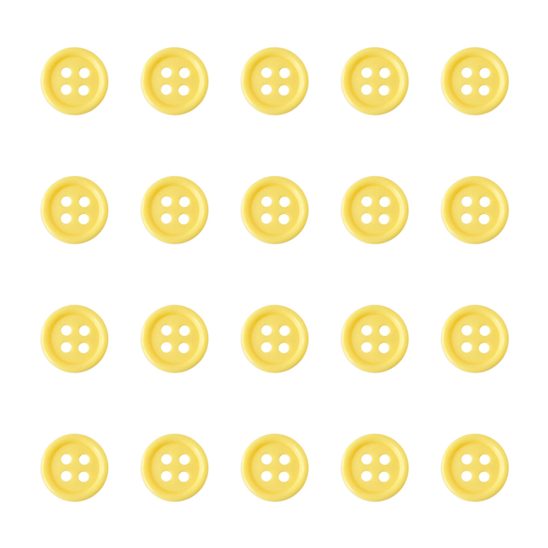 日本紐釦貿易(Nippon Chuko) カラーボタン 10mm 20個 黄色 CG1700-10-33 1袋（ご注文単位1袋）【直送品】