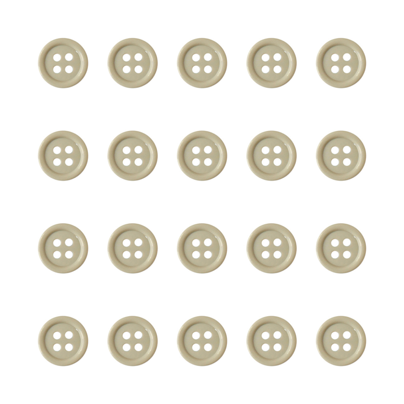 日本紐釦貿易(Nippon Chuko) カラーボタン 10mm 20個 濃ベージュ CG1700-10-42 1袋（ご注文単位1袋）【直送品】