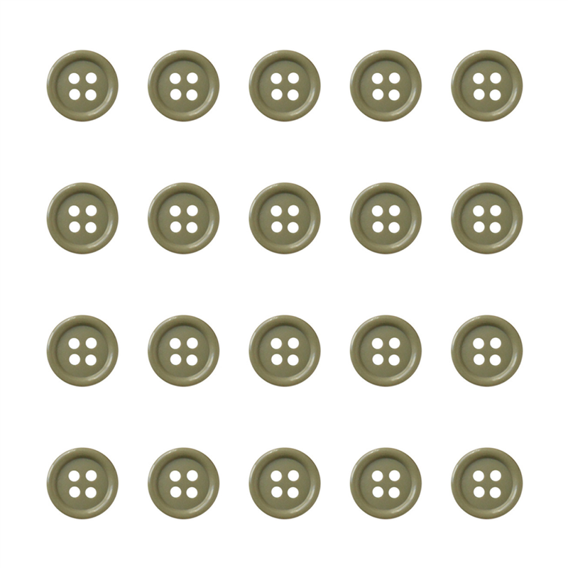 日本紐釦貿易(Nippon Chuko) カラーボタン 10mm 20個 カーキ CG1700-10-43 1袋（ご注文単位1袋）【直送品】