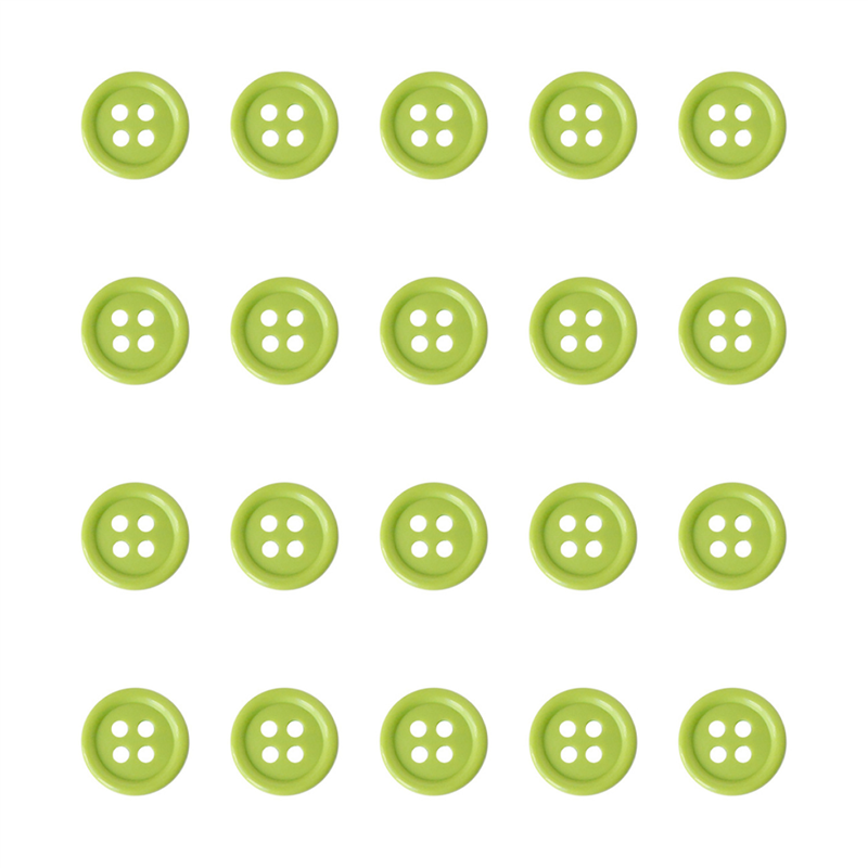 日本紐釦貿易(Nippon Chuko) カラーボタン 10mm 20個 黄緑 CG1700-10-60 1袋（ご注文単位1袋）【直送品】