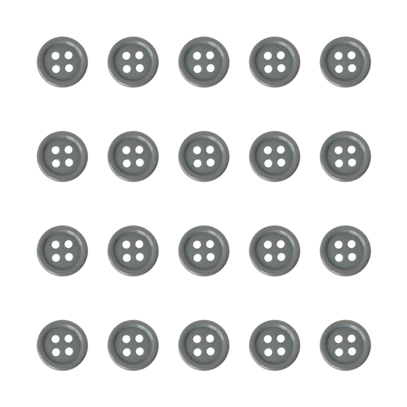 日本紐釦貿易(Nippon Chuko) カラーボタン 10mm 20個 グレー CG1700-10-94 1袋（ご注文単位1袋）【直送品】