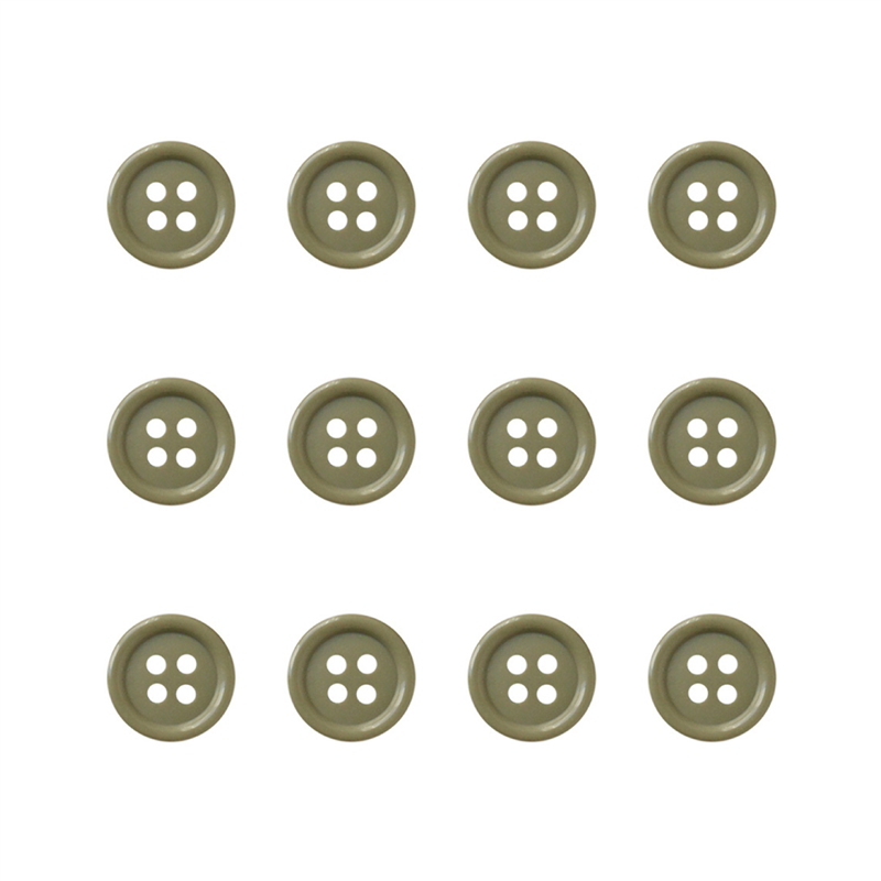 日本紐釦貿易(Nippon Chuko) カラーボタン 11.5mm 12個 カーキ CG1700-11-43 1袋（ご注文単位1袋）【直送品】