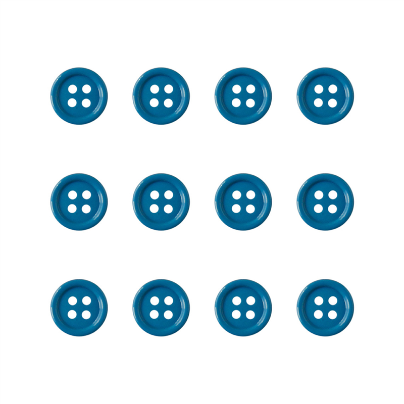 日本紐釦貿易(Nippon Chuko) カラーボタン 11.5mm 12個 ブルー CG1700-11-53 1袋（ご注文単位1袋）【直送品】