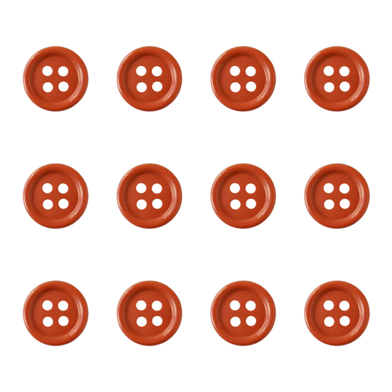 日本紐釦貿易(Nippon Chuko) カラーボタン 13mm 12個 茶色 CG1700-13-12 1袋（ご注文単位1袋）【直送品】