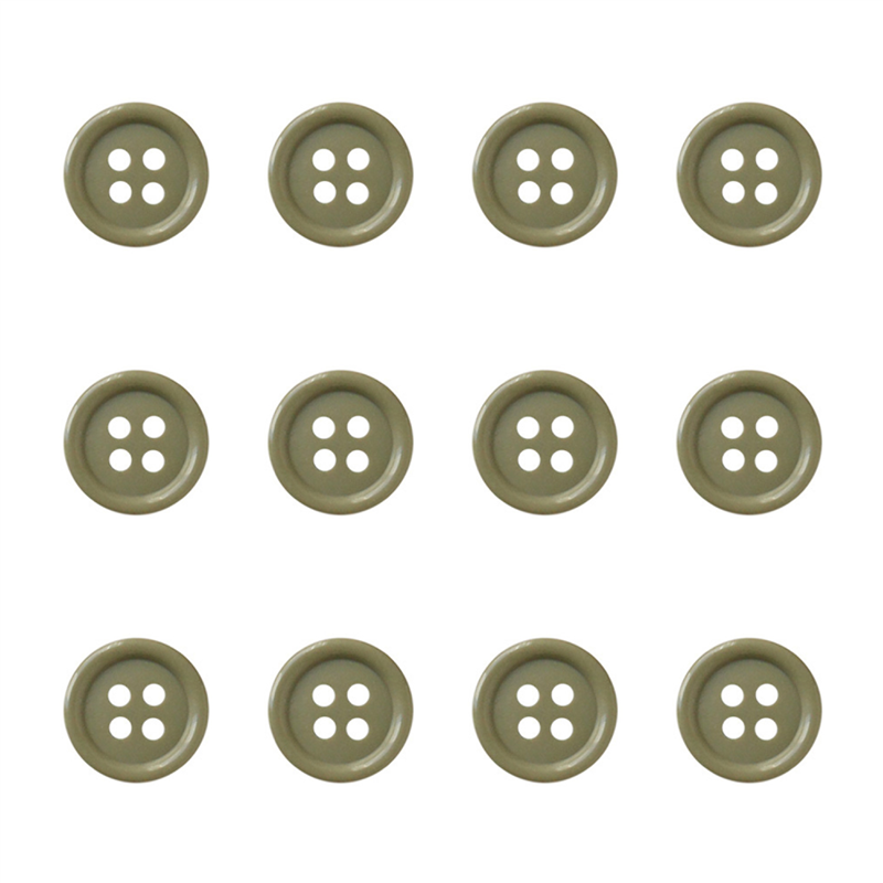 日本紐釦貿易(Nippon Chuko) カラーボタン 13mm 12個 カーキ CG1700-13-43 1袋（ご注文単位1袋）【直送品】
