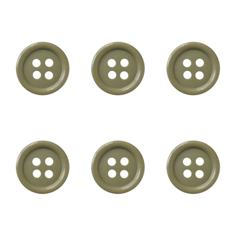 日本紐釦貿易(Nippon Chuko) カラーボタン 18mm 6個 カーキ CG1700-18-43 1袋（ご注文単位1袋）【直送品】