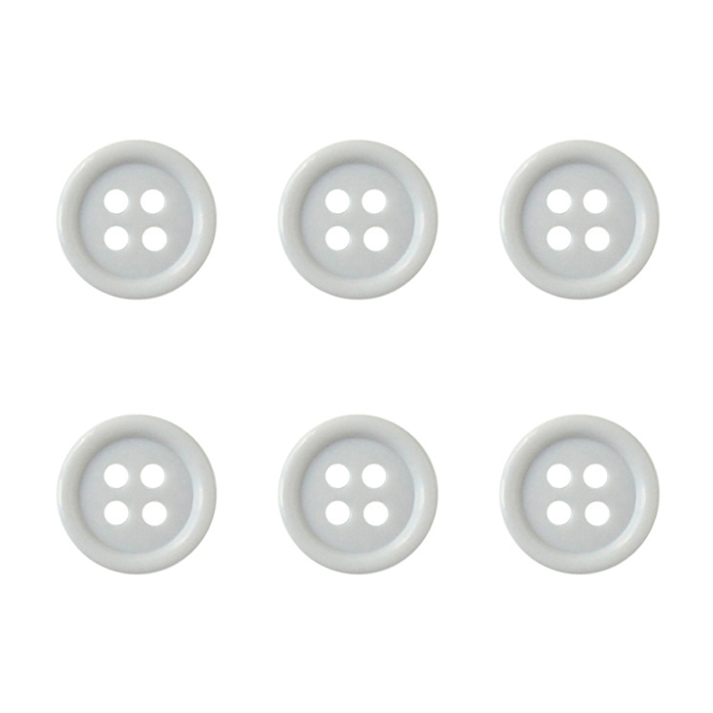日本紐釦貿易(Nippon Chuko) カラーボタン 18mm 6個 ライトグレー CG1700-18-90 1袋（ご注文単位1袋）【直送品】