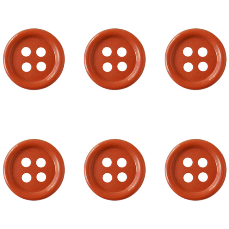 日本紐釦貿易(Nippon Chuko) カラーボタン 21mm 6個 茶色 CG1700-21-12 1袋（ご注文単位1袋）【直送品】