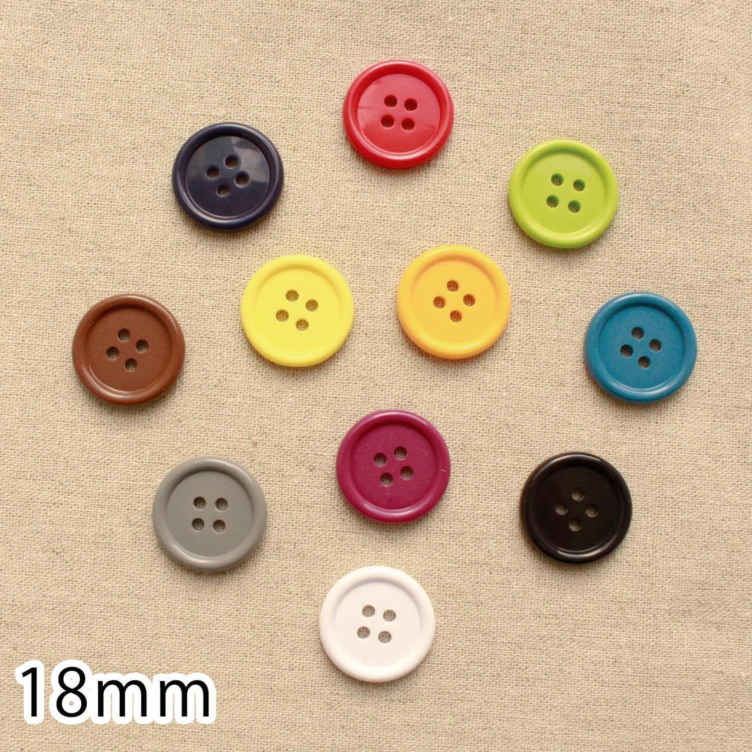 日本紐釦貿易 カラーボタン φ18mm 11個入 レトロカラー CG1700-18-A （ご注文単位1束）【直送品】