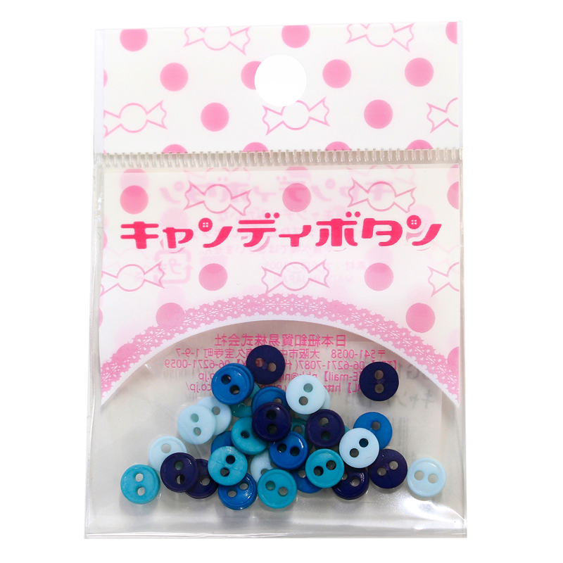日本紐釦貿易(Nippon Chuko) キャンディボタン マリーン 丸小 つや消し 32個 CG1517 1袋（ご注文単位1袋）【直送品】