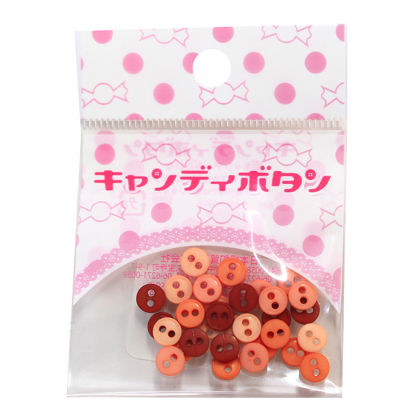 日本紐釦貿易(Nippon Chuko) キャンディボタン サンセット 丸小 つや消し 32個 CG1523 1袋（ご注文単位1袋）【直送品】