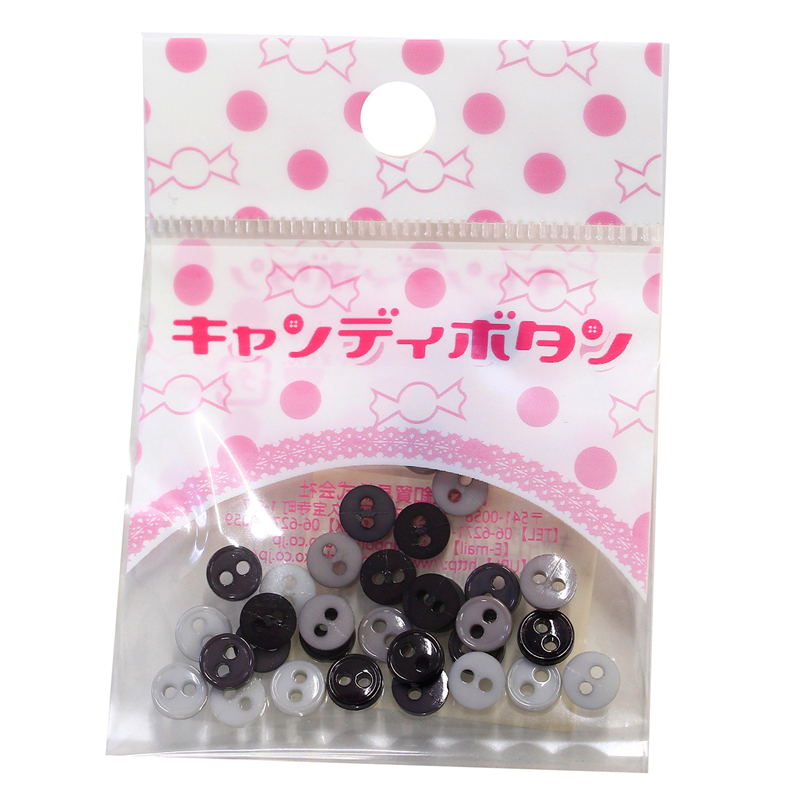 日本紐釦貿易(Nippon Chuko) キャンディボタン ストーン 丸小 つや有り 32個 CG1526 1袋（ご注文単位1袋）【直送品】