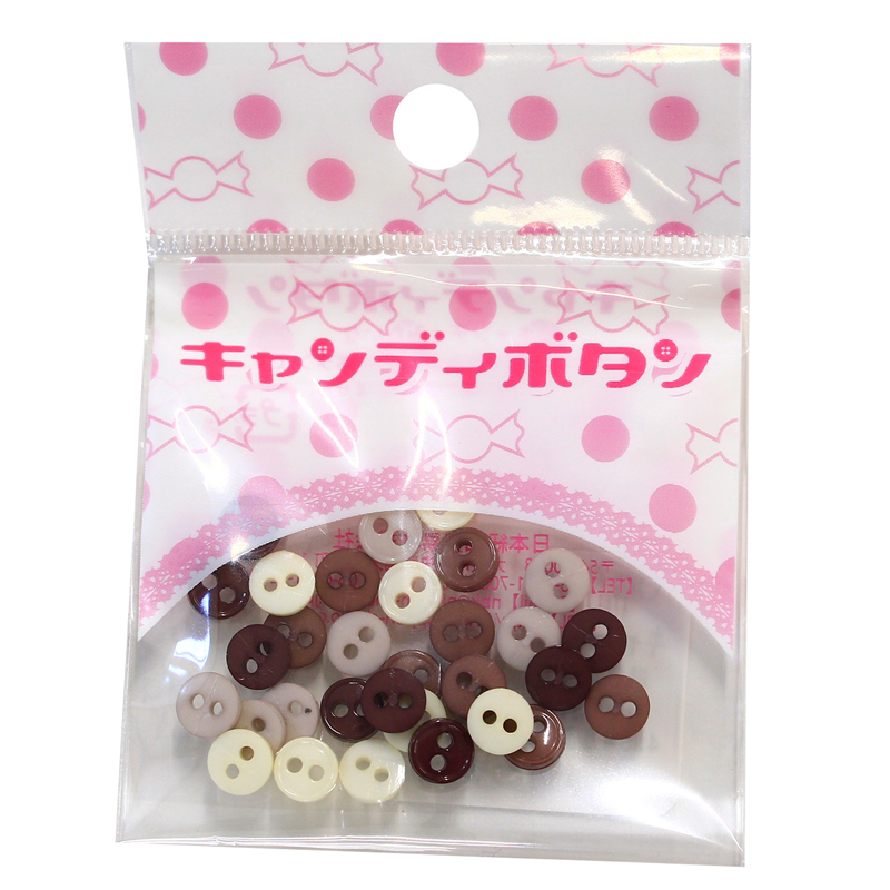日本紐釦貿易(Nippon Chuko) キャンディボタン オータム 丸小 つや有り 32個 CG1538 1袋（ご注文単位1袋）【直送品】