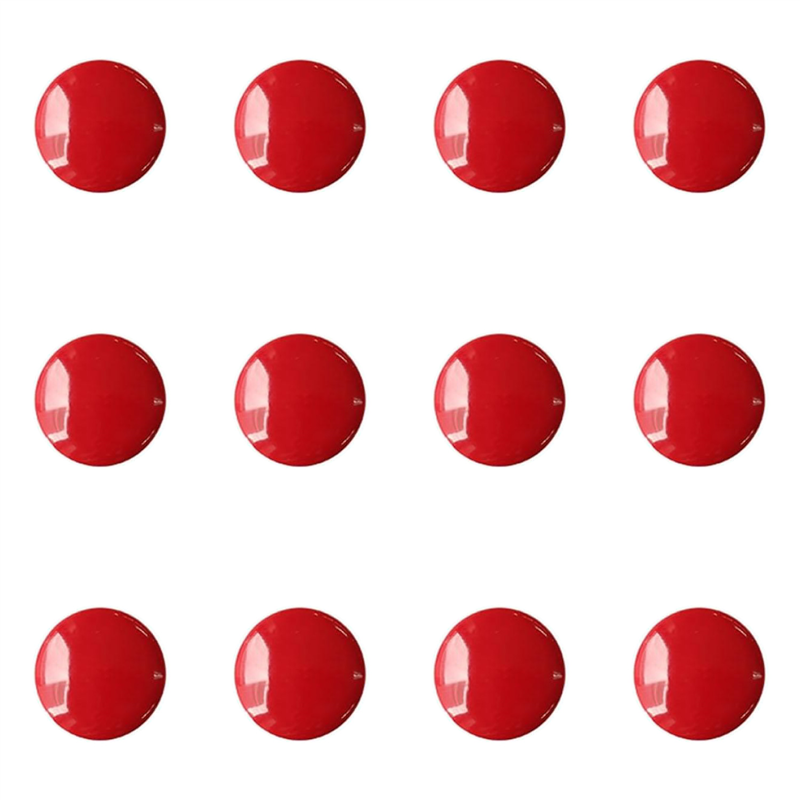 日本紐釦貿易(Nippon Chuko) カラー トンネル穴ボタン 13mm 12個 レッド CG3400-13-15 1袋（ご注文単位1袋）【直送品】