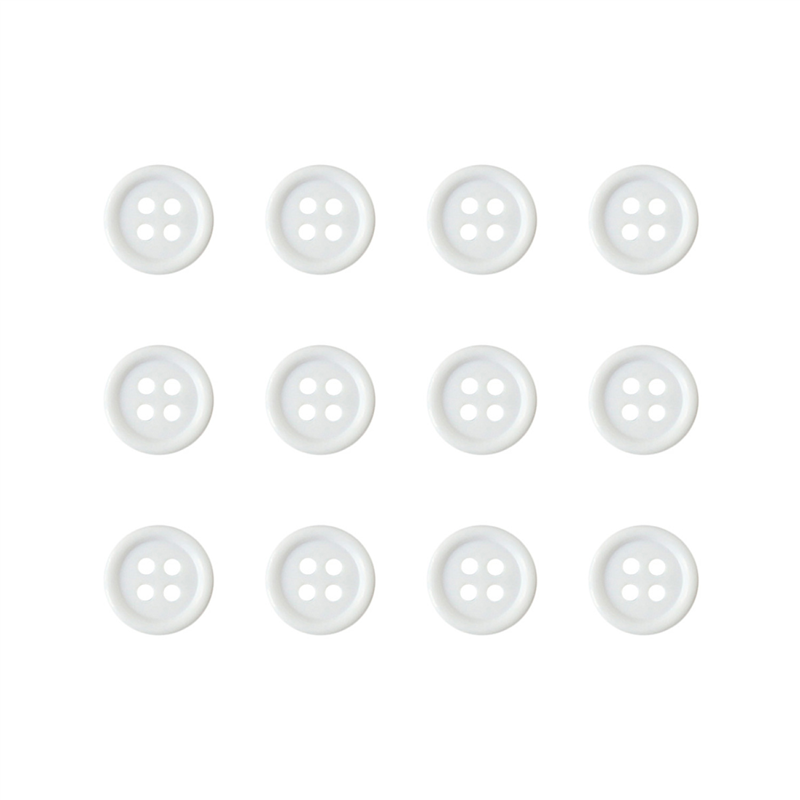 日本紐釦貿易(Nippon Chuko) カラーボタン 11.5mm 12個 白 CG1700-11-01 1袋(ご注文単位1袋)【直送品】
