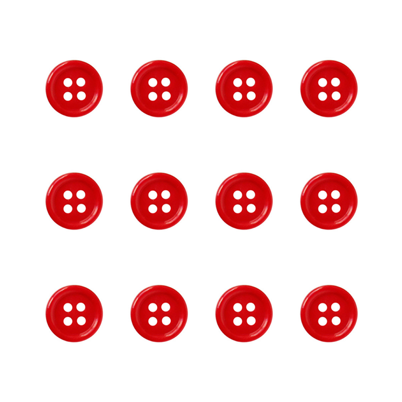 日本紐釦貿易(Nippon Chuko) カラーボタン 11.5mm 12個 赤 CG1700-11-15 1袋（ご注文単位1袋）【直送品】