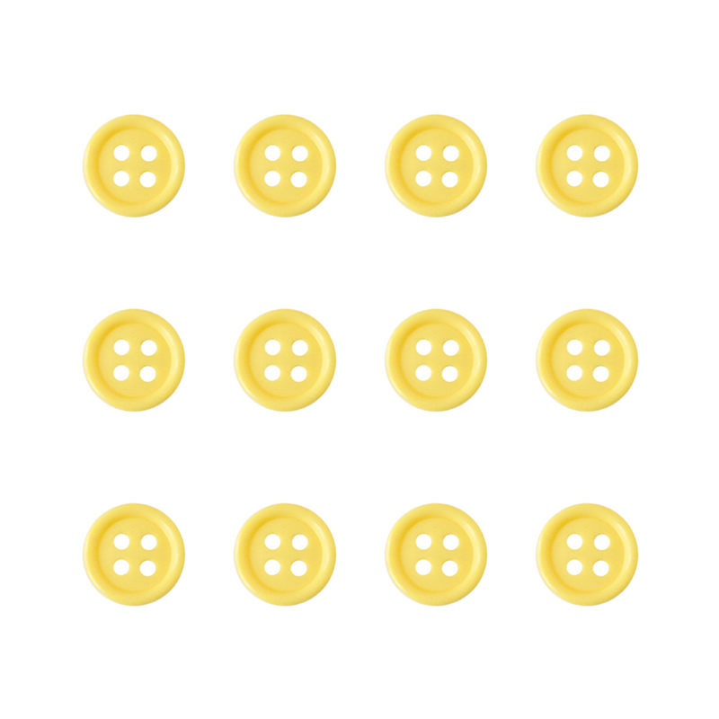 日本紐釦貿易(Nippon Chuko) カラーボタン 11.5mm 12個 黄色 CG1700-11-33 1袋（ご注文単位1袋）【直送品】