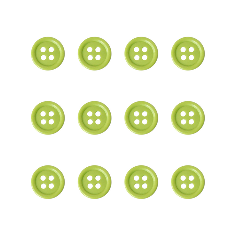 日本紐釦貿易(Nippon Chuko) カラーボタン 11.5mm 12個 黄緑 CG1700-11-60 1袋（ご注文単位1袋）【直送品】