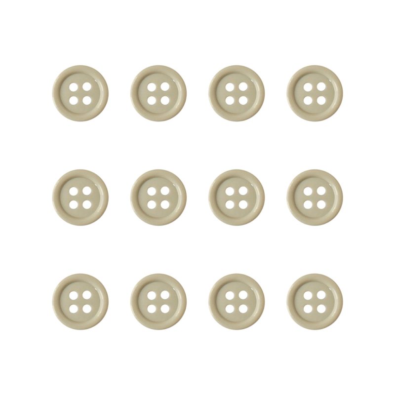 日本紐釦貿易(Nippon Chuko) カラーボタン 11.5mm 12個 濃ベージュ CG1700-11-42 1袋（ご注文単位1袋）【直送品】