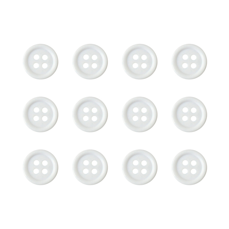 日本紐釦貿易(Nippon Chuko) カラーボタン 13mm 12個 白 CG1700-13-01 1袋(ご注文単位1袋)【直送品】