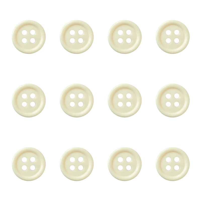 日本紐釦貿易(Nippon Chuko) カラーボタン 13mm 12個 クリーム CG1700-13-31 1袋（ご注文単位1袋）【直送品】