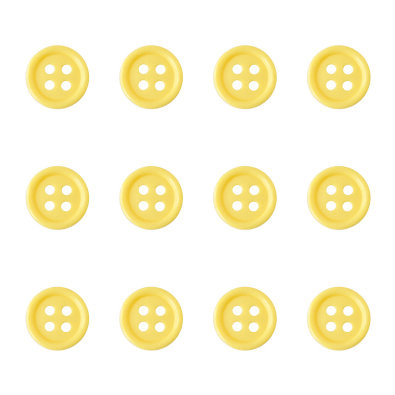 日本紐釦貿易(Nippon Chuko) カラーボタン 13mm 12個 黄色 CG1700-13-33 1袋（ご注文単位1袋）【直送品】