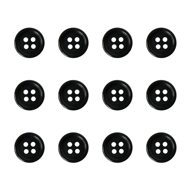 日本紐釦貿易(Nippon Chuko) カラーボタン 13mm 12個 黒 CG1700-13-09 1袋（ご注文単位1袋）【直送品】