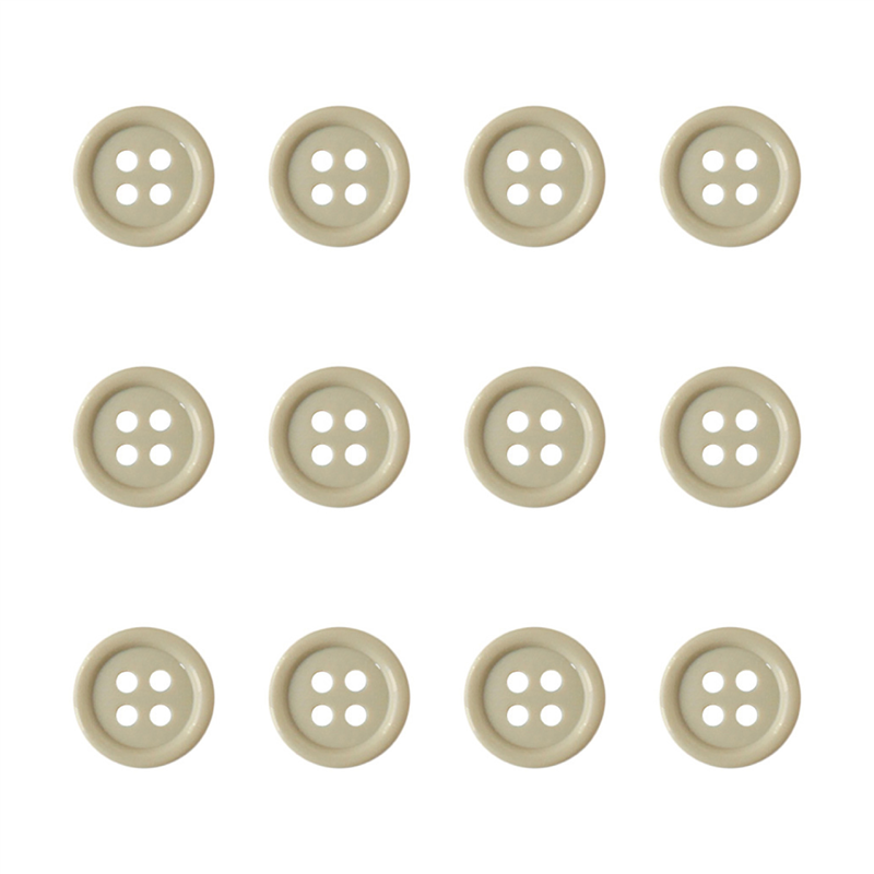 日本紐釦貿易(Nippon Chuko) カラーボタン 13mm 12個 濃ベージュ CG1700-13-42 1袋（ご注文単位1袋）【直送品】