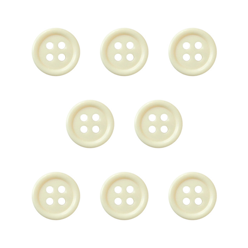 日本紐釦貿易(Nippon Chuko) カラーボタン 15mm 8個 クリーム CG1700-15-31 1袋（ご注文単位1袋）【直送品】