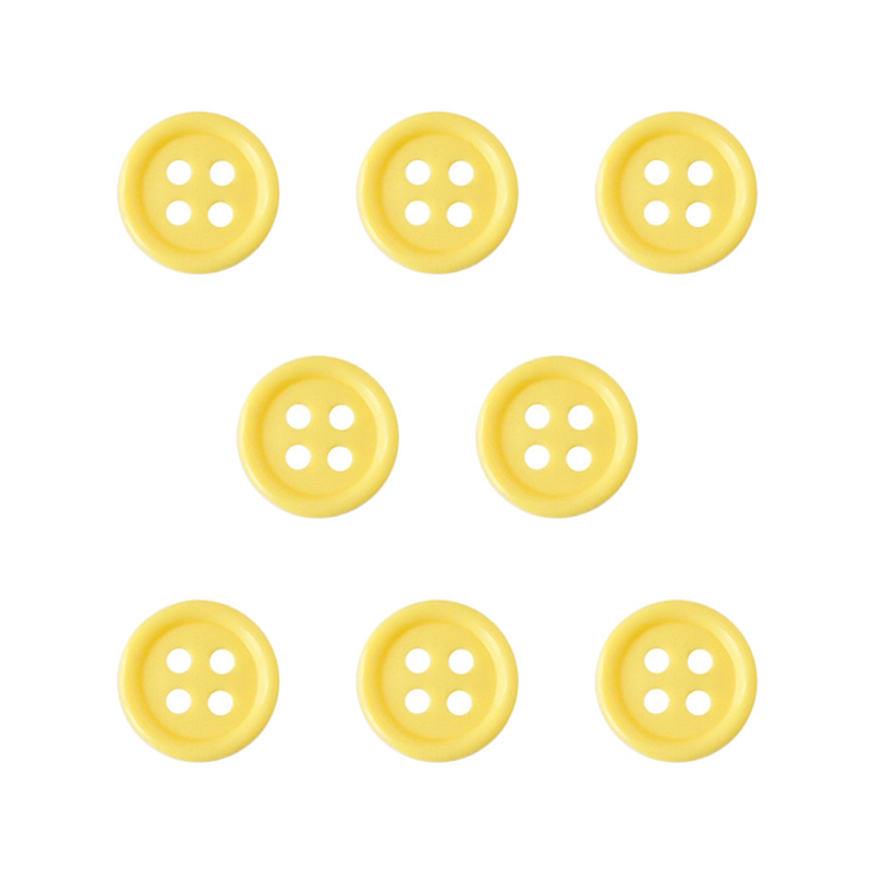 日本紐釦貿易(Nippon Chuko) カラーボタン 15mm 8個 黄色 CG1700-15-33 1袋（ご注文単位1袋）【直送品】