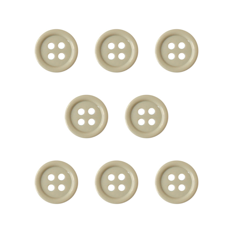 日本紐釦貿易(Nippon Chuko) カラーボタン 15mm 8個 濃ベージュ CG1700-15-42 1袋（ご注文単位1袋）【直送品】